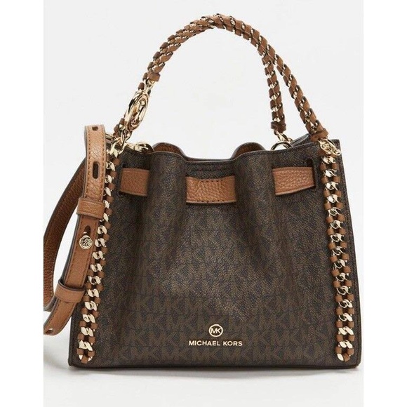 Michael Kors Mina Small Crossbody Handbag In Brown NWT - Picture 1 of 10